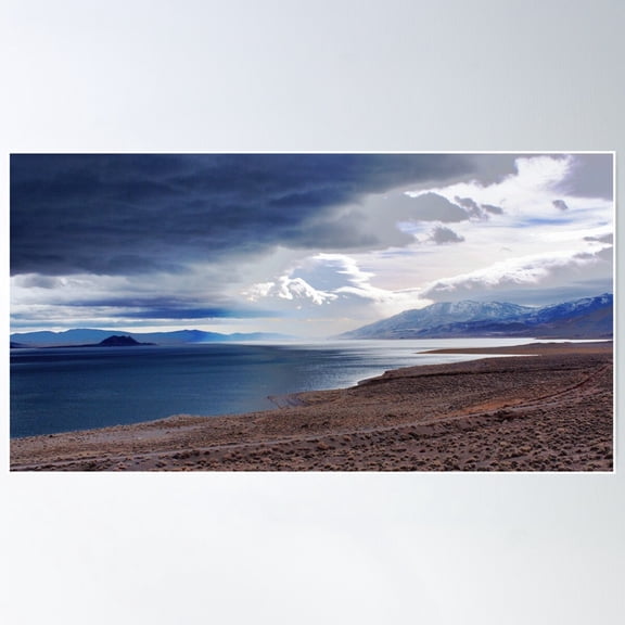 Pyramid Lake Sunrise Nevada Poster Wall Art, Modern Wall Decor For Living Room Bedroom, 24x36 UNFRAMED