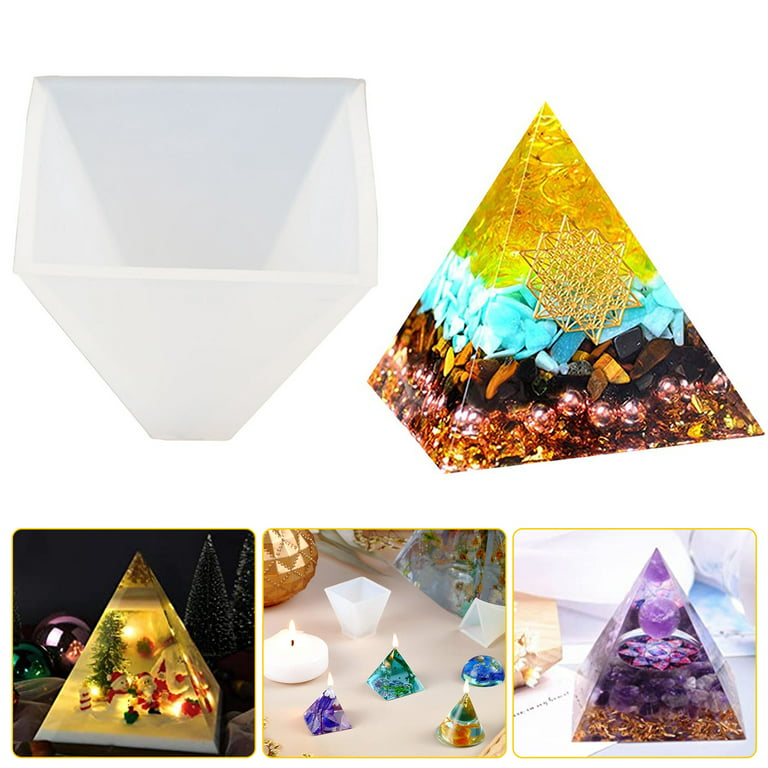 124pcs DIY Pyramid Silicone Resin Molds, Transparent India