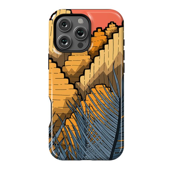 Pyramid Mountains Abstract Peaks Phone Case for iPhone 11 12 13 14 15 16 17 Pro Max