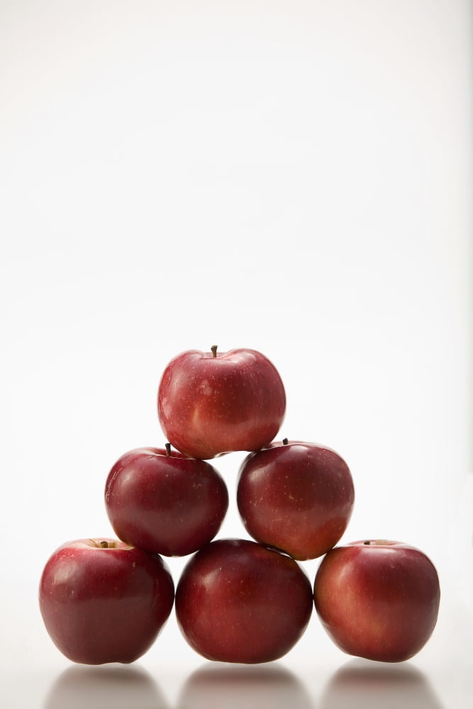 Pyramid Of Organic Apples Canvas Art - Greg Huszar Photography Design Pics (12 x 18)