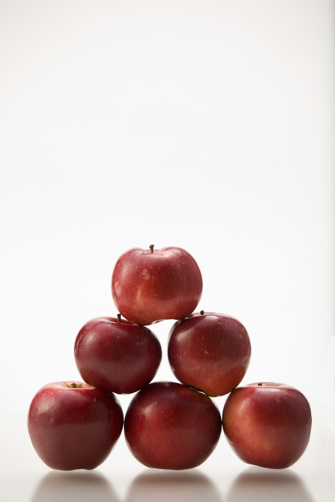 Pyramid Of Organic Apples Canvas Art - Greg Huszar Photography Design Pics (24 x 36)
