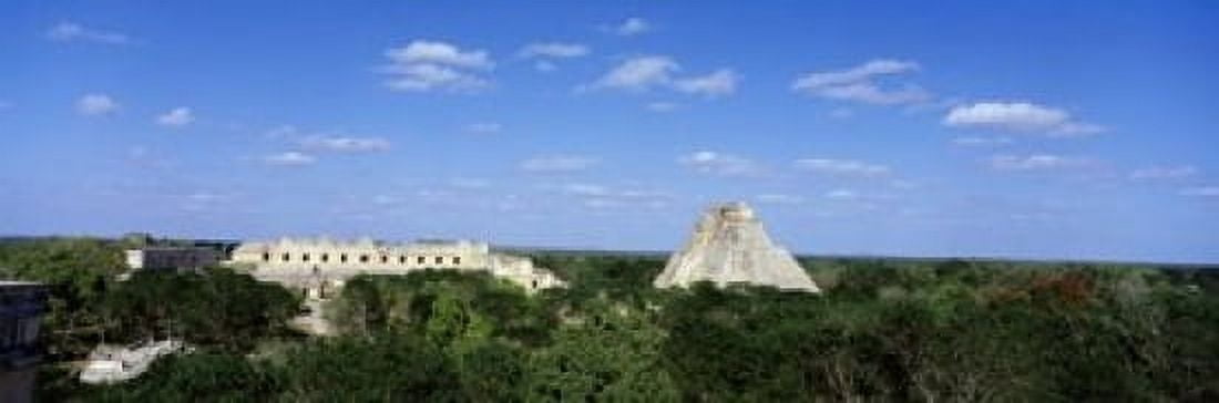 Pyramid Of The Magician Uxmal Yucatan Peninsula Mexico Canvas Art - Panoramic Images (18 x 6)