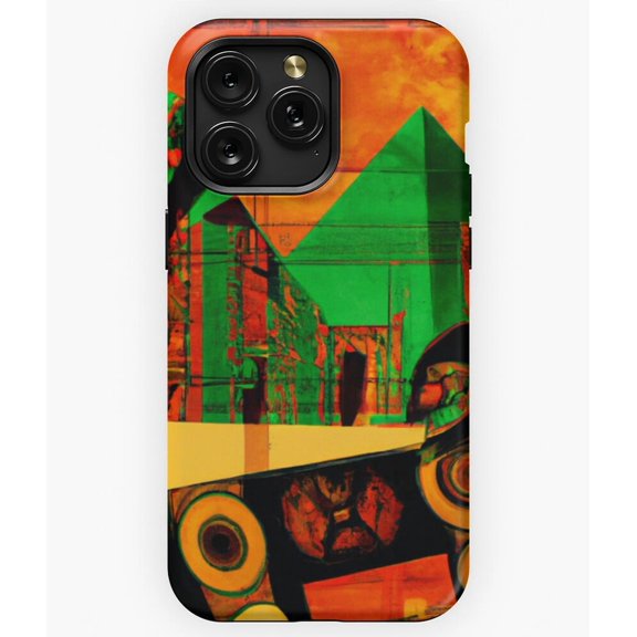 Pyramid Orange Geometric Art M2801 Phone Case for iPhone 17 16 15 14 13 12 11 Pro Max