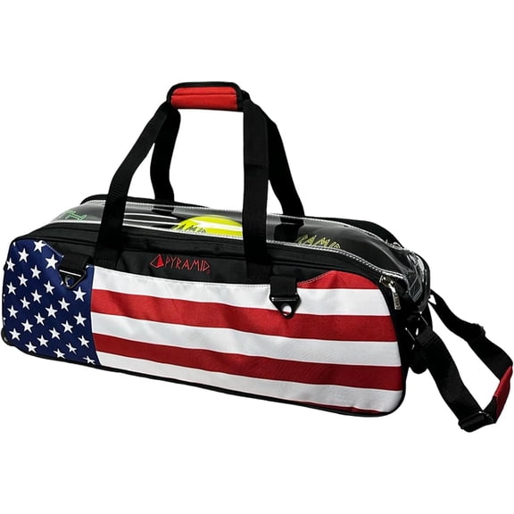 Pyramid PATH Slim Triple Tote Roller Bowling Bag with Large Side Accessory Pockets, Lightweight and Designed for Travel