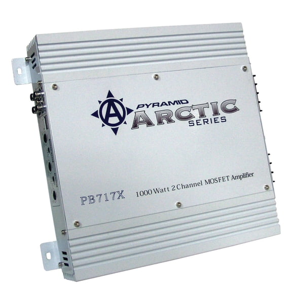 Pyramid Car Audio Pb717x Arctic Series 2-channel Bridgeable Class Ab Amp (1,000 Watts)