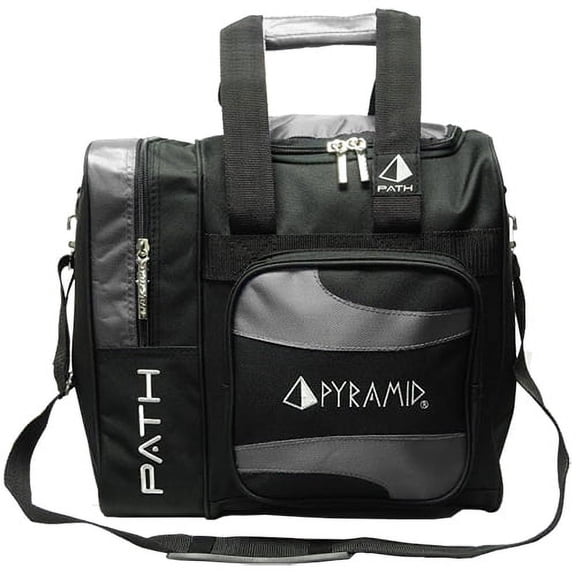 Pyramid Path Deluxe Silver/Black Bowling Tote Bag