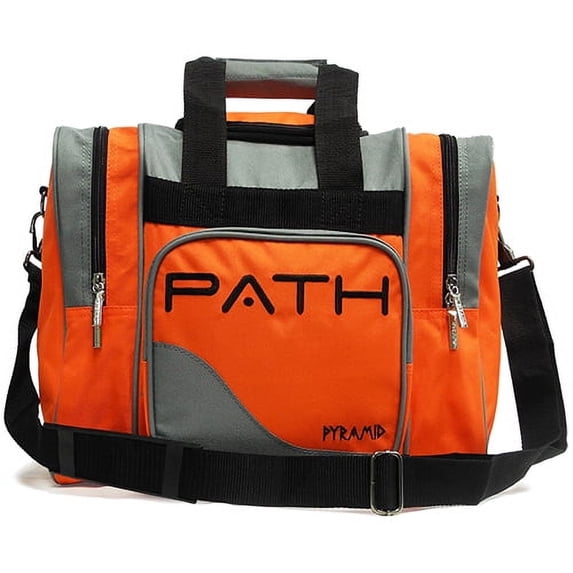 Pyramid Path Pro Deluxe Single Tote Bowling Bag Orange/Gray