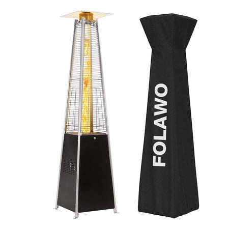 Pyramid Patio Heater, 48,000 BTU Outdoor Propane Patio Heater, Black