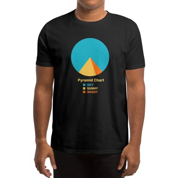 Pyramid Pie Chart, Sky, Sunny, Shady Optical Illusion Tee Made