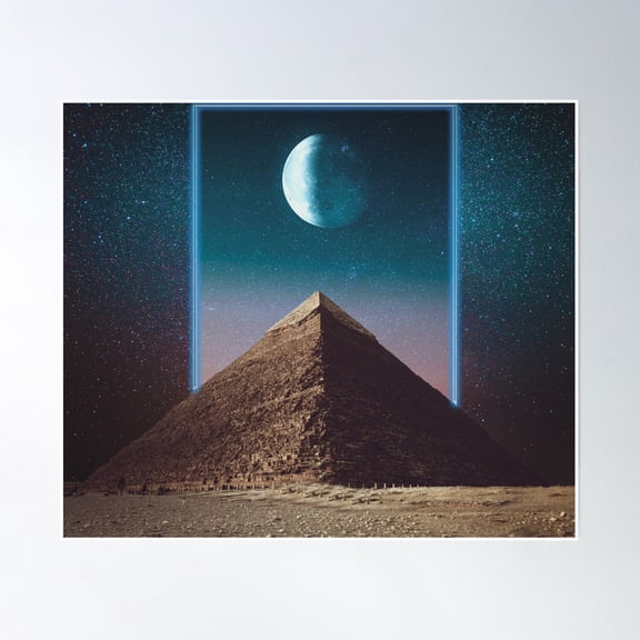 Pyramid Poster Wall Art, Modern Wall Decor, 8x12 UNFRAMED