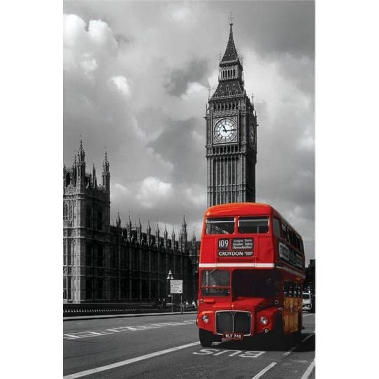 Pyramid Posters London - Red Bus Poster Print, 24 x 36 - Walmart.com