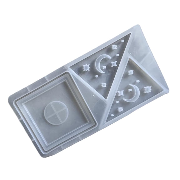 Pyramid Shaped Holder Silicone Candlestick Making Mold Gypsum Office Decorations Creative Maker
