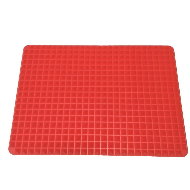 Silicone Baking Mat Red Pyramid - Nonstick Bakeware Microwave Bacon Cooker  Pastry Mats Red BBQ Grill Mat Baking Supplies - 16 X 11'' Healthy Food