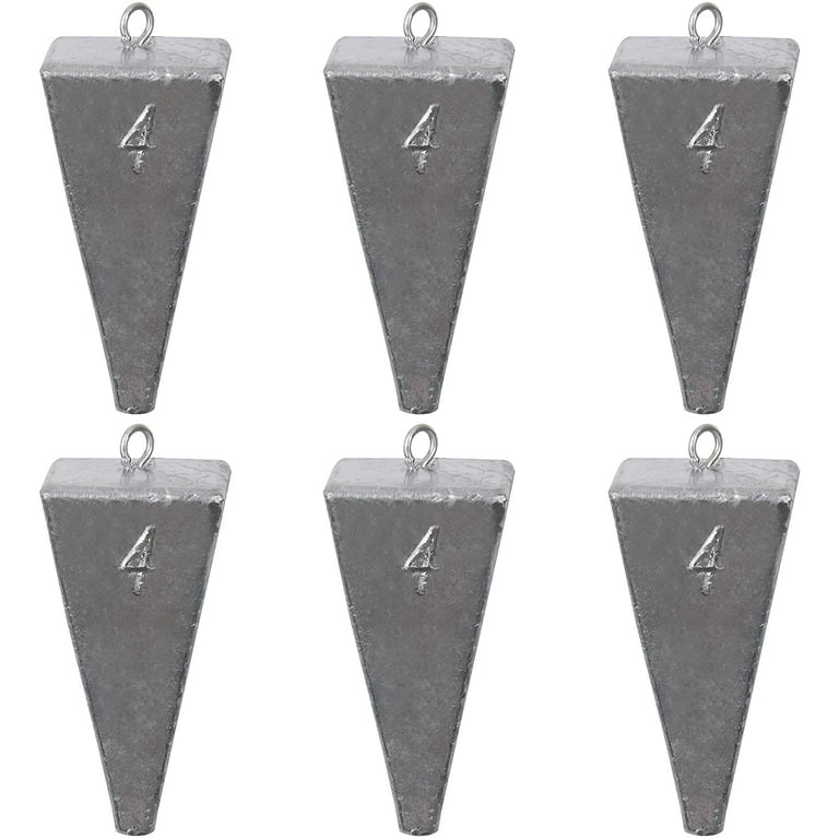 Pyramid Sinkers Fishing Weights,Fishing Sinker for Saltwater Fishing Surf  Gear Tackle 4oz-6pcs