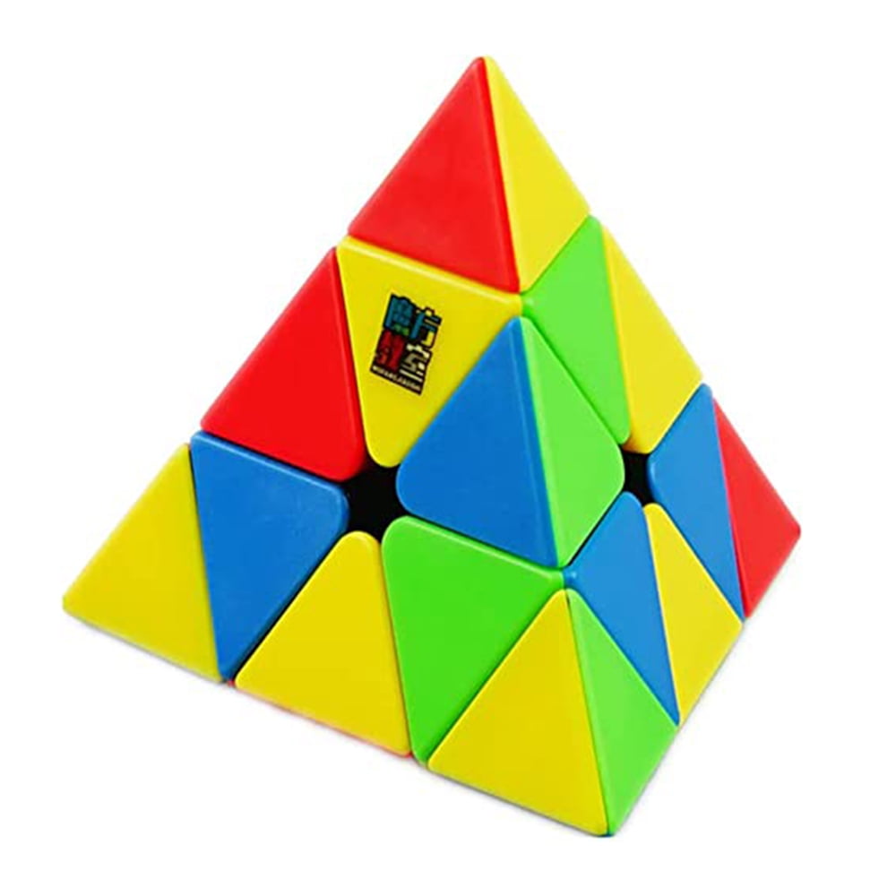 Pyramid Speed Cube, Stickerless Fast Triangle Magic Cube Toys Puzzle Cube for Kids Adults Players