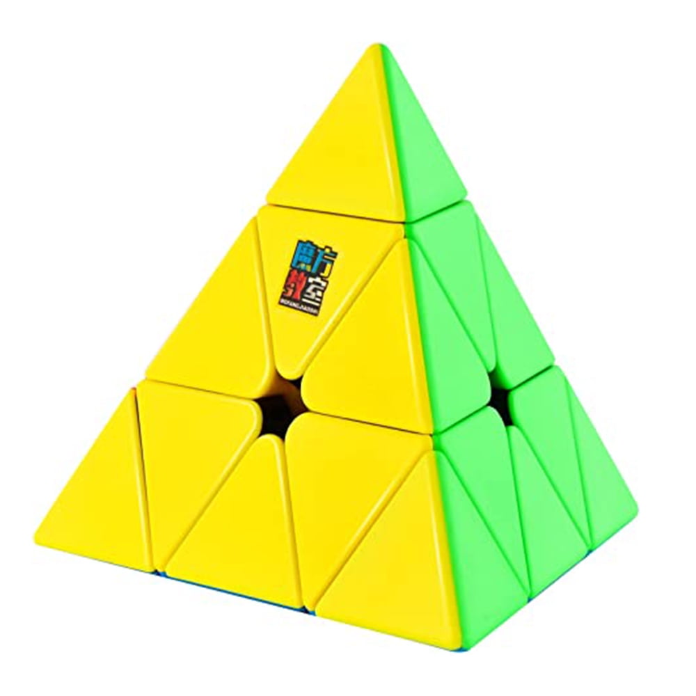 CFMOUR Pyraminx Rubix Cube Pyramid Cube Stickerless Triangle Magic Cube