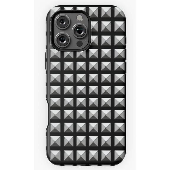 Pyramid Stud Texture Design H1305 Premium Durable Case for iPhone 17 16 15 14 13 12 11 Pro Max – Unisex Style