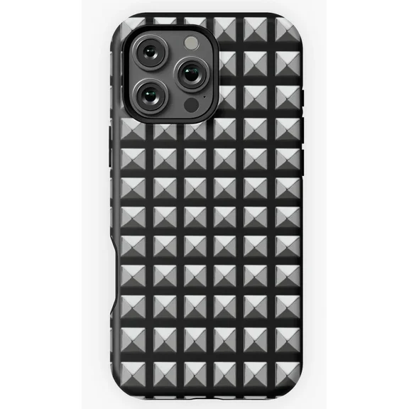 Pyramid Stud Texture Modern Geometric Geometric Case for iPhone 11 12 13 14 15 16 17 Pro Max