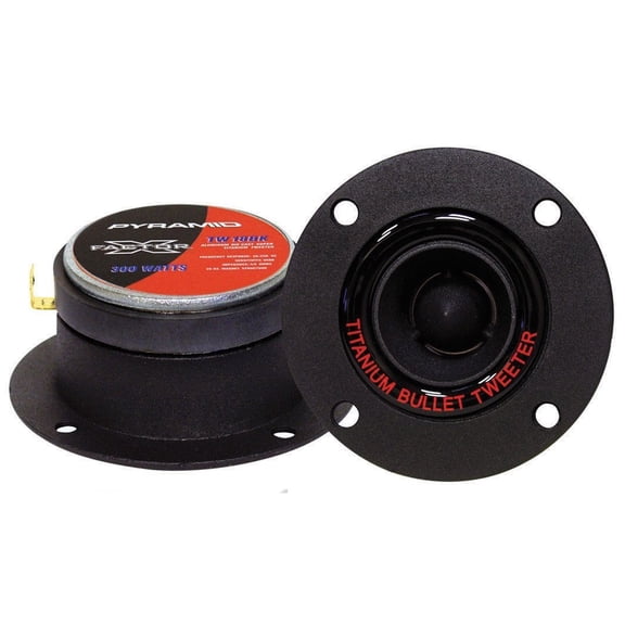 Pyramid TW18BK Tweeter Pyramid Black Die Castbullet Style; 300 Watt; 3.75"