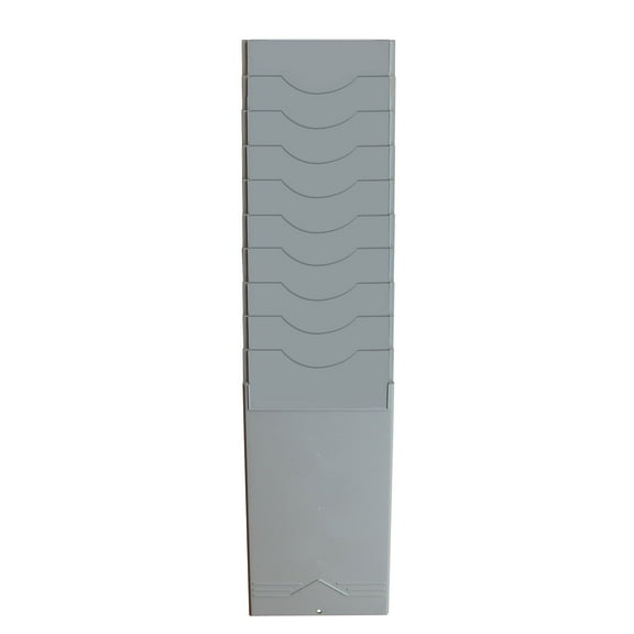 10 Pocket Time Card Rack,Putty,16in H 400-10