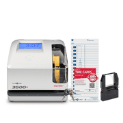 Pyramid Time Systems 3500SS Time Clock & Document Stamp with 25 Time Cards, Ribbon Cartridge & Security Keys