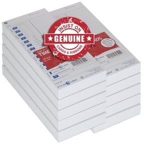 Pyramid Time Systems Genuine Attendance Time Cards, 1,000 Pack, Compatible with Pyramid 3500, 3550SS, 3600SS & 3700 Time Clocks, 4 x 9 Inch