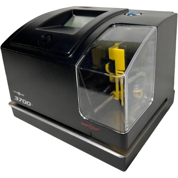 Pyramid Time Systems, 3700ss, Heavy Duty Time Clock & Document Stamp, Metal Base & Polycarbonate Cover, Includes Time Clock, 25 Time Cards, 1 Ribbon and 2 Security Keys, Time Clocks-3700 Replacement