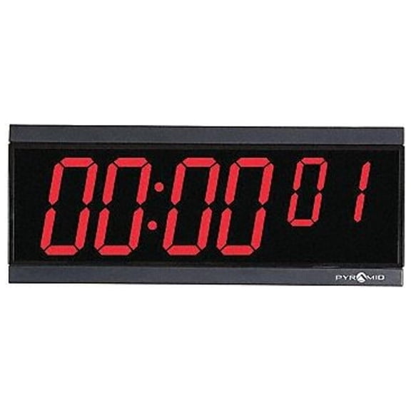 11-1/8" Digital Wireless Digital Timer Wall Clock, Black