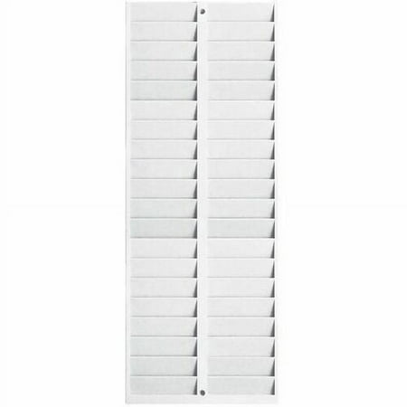 Pyramid Time Systems 40 Capacity Plastic Badge Rack, Wall Mount Card & ID Badge Organizer, Holds 40 Standard Employee Badges, Light Gray