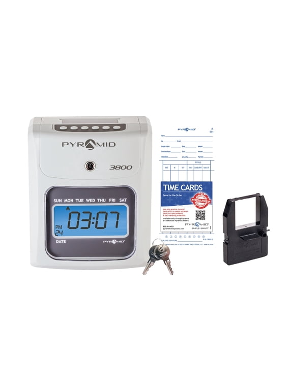 - Model 3800 Auto Totaling Time Clock, Electronic Time Punch Clock - 044942798991