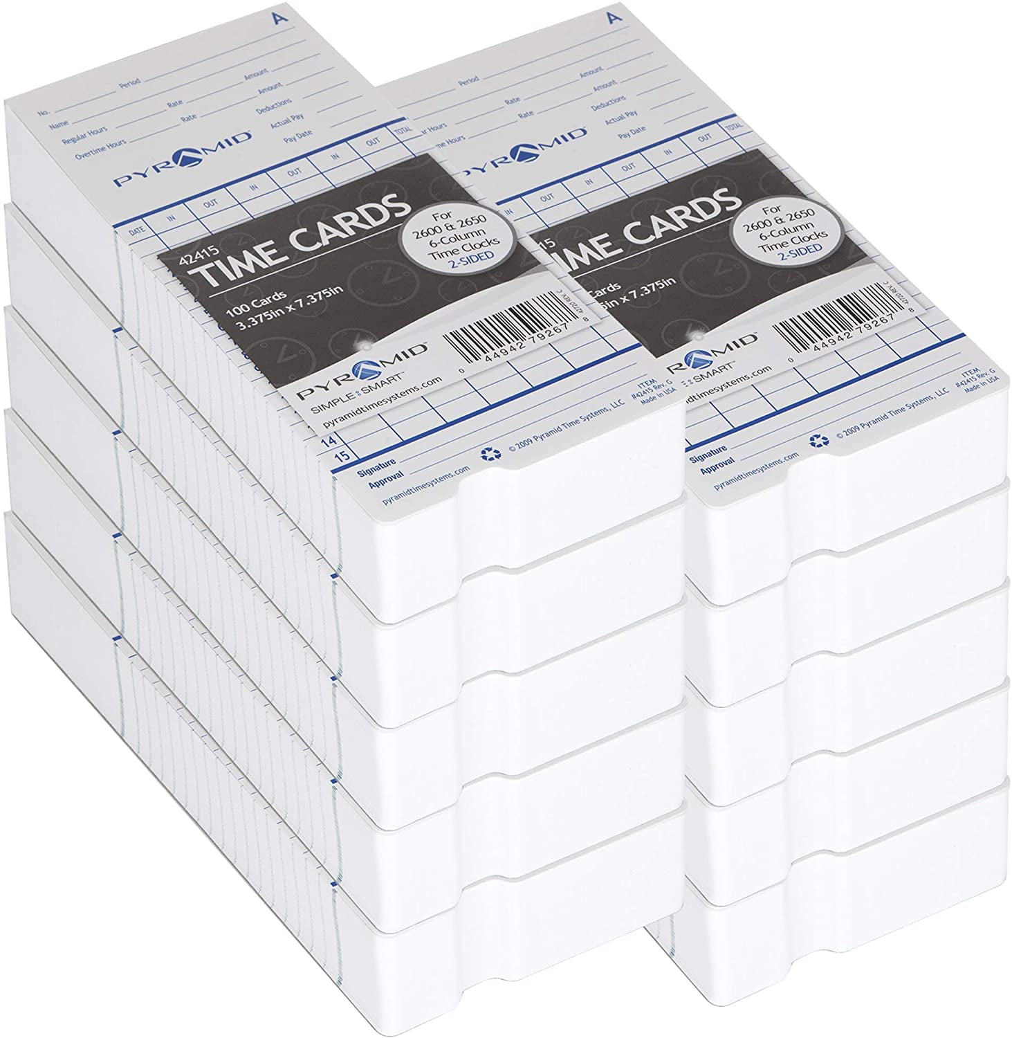 Pyramid Time Systems Time Card