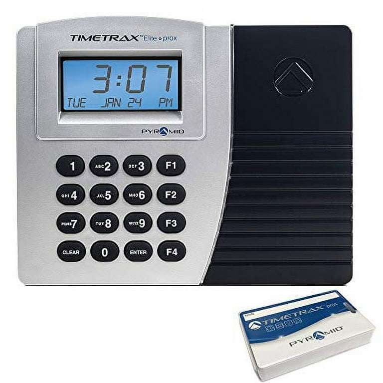 TimeTrax Elite Biometric Time Clock, 50 Employees, Black TimeTrax Elite Biometric Time Clock, 50 Employees, Black