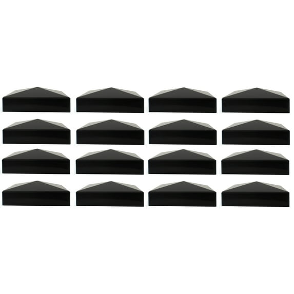 Pyramid True 5x5 (127mmx127mm) Plastic Fence Post Cap Black 16