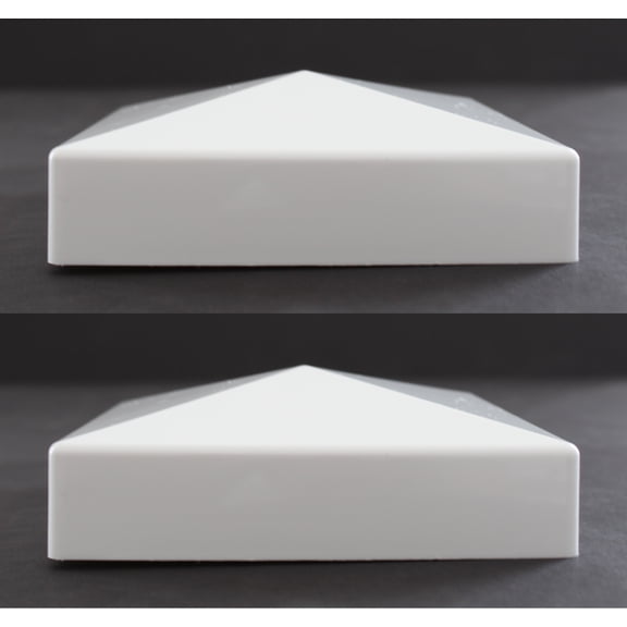 Pyramid True 5x5 (127mmx127mm) Plastic Fence Post Cap White 2