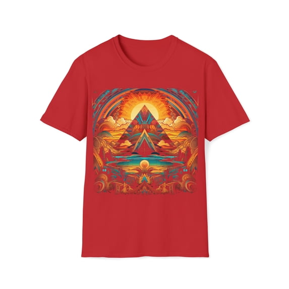Pyramid Unisex Softstyle T-Shirt Boho Egyptian Style