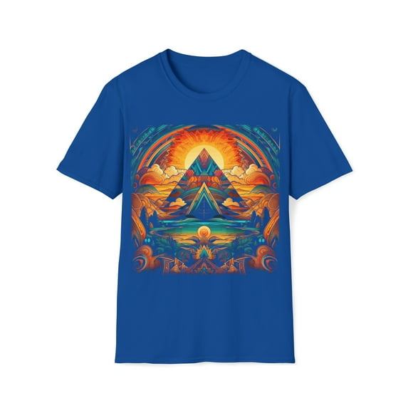 Pyramid Unisex Softstyle T-Shirt Boho Egyptian Style