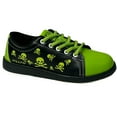 thumbnail image 1 of Pyramid Boy's Youth Skull Bowling Shoes, Green/Black, Size 12T, 1 of 4