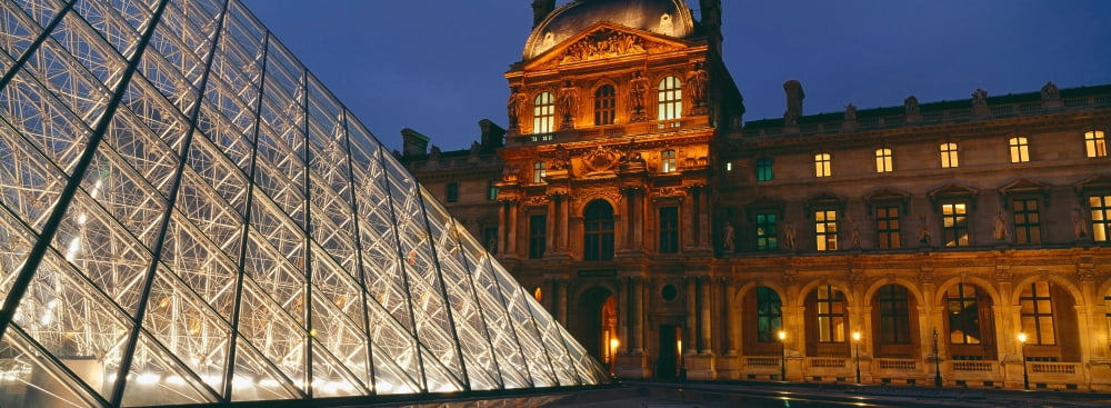 Pyramid at a museum Louvre Pyramid Musee Du Louvre Paris France Canvas Art - Panoramic Images (36 x 12)