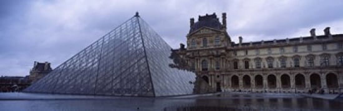 Pyramid in front of a museum Louvre Pyramid Musee Du Louvre Paris France Canvas Art - Panoramic Images (18 x 6)