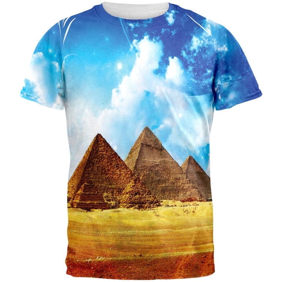 Pyramids All Over Adult T-Shirt - Medium
