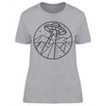 thumbnail image 1 of Pyramids And Aliens T-Shirt Women -Image by Shutterstock, Female Large, 1 of 2