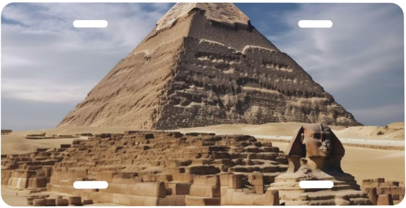 Pyramid Rim Plate Pyramids of Egypt License Plate Decorative Car Front License Plates ...
