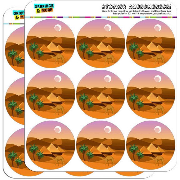 Pyramids Giza Desert Egypt Camel 18 2" Planner Calendar Scrapbooking Crafting Stickers