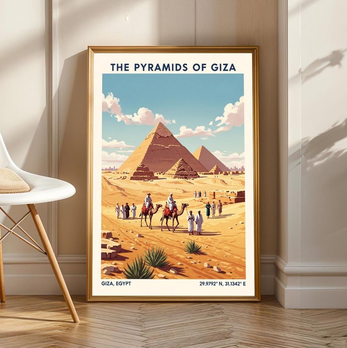 Pyramids Of Giza Travel Print Wall Art Egypt Wall Hanging Home Décor ...