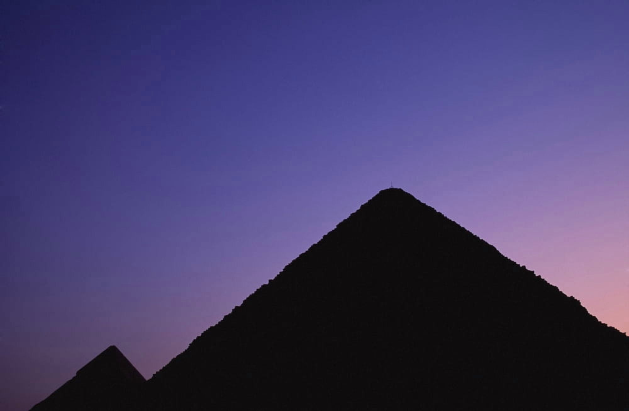 Pyramids In SilhouetteGizaEgypt Canvas Art - Chris Coe Design Pics (38 x 24)