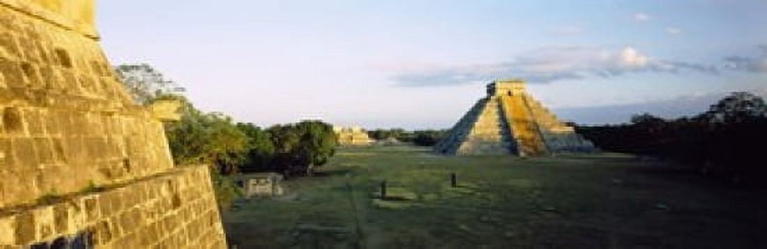 Pyramids at an archaeological site Chichen Itza Yucatan Mexico Canvas Art - Panoramic Images (18 x 6)