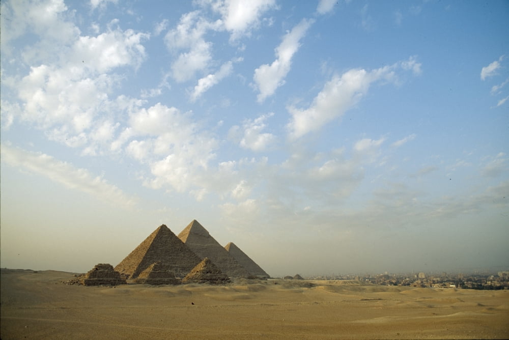 PyramidsGizaEgypt Canvas Art - Chris Coe Design Pics (19 x 12)