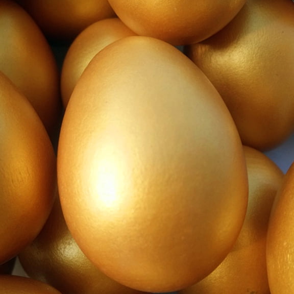 Pyramidti  10 Pcs Easter Golden Eggs Craft Kit Decorate Decorations Child