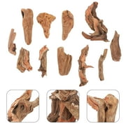 Pyramidti 10PCS Natural Driftwood Aquarium Ornament for Fish Tank Decoration Assorted Color Synthetic Material