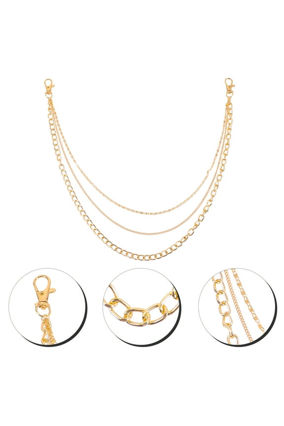 2 Pcs Pants Accessory Jeans Chain Hanging Chains Men and Women